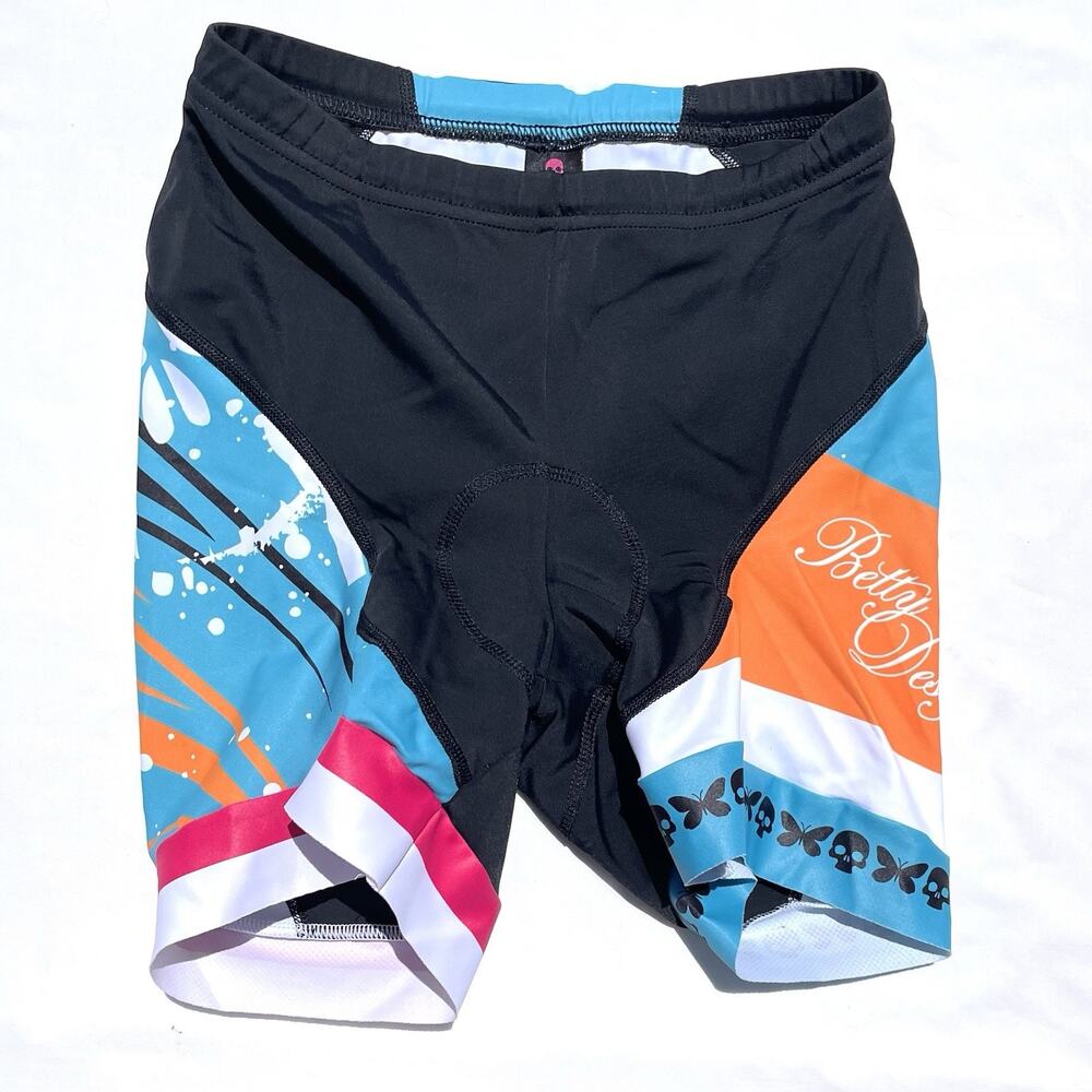 Betty Designs TG Premier Womens XL Tri Shorts Multicolor Triathlon Kick Cancer